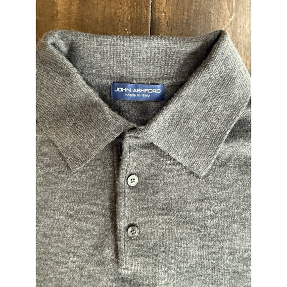 Lot of 2 John Ashford Extra Fine Merino Wool Sweater Polo Shirt Mens Large - Picture 10 of 16